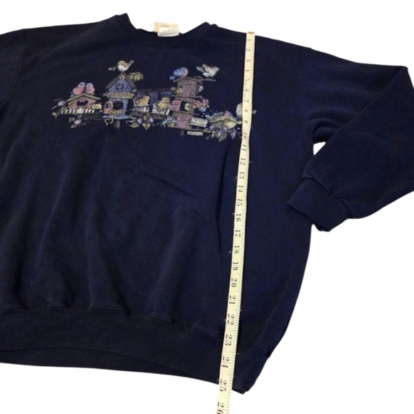Vintage Northern Reflections Sweatshirt Country Cottage Granny Bird House Medium - Picture 2 of 6